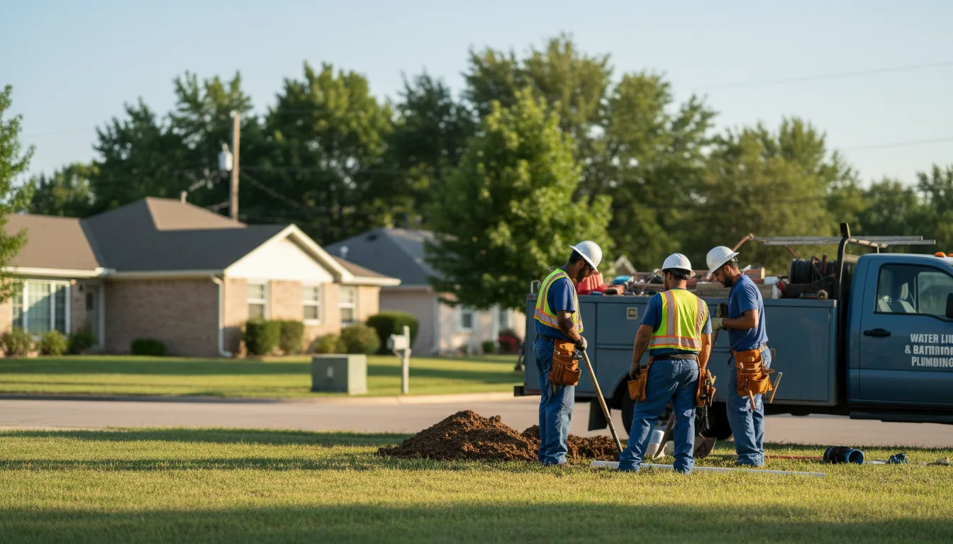 Residential water line and bathroom plumbing service in Eminence, KY